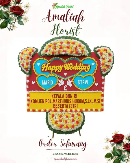 Papan Bunga Pernikahan Blerong